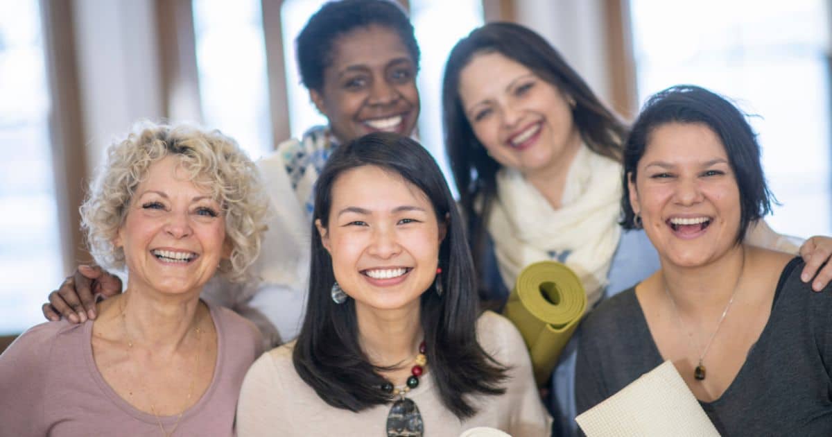 Group of women different ages and ethnicities